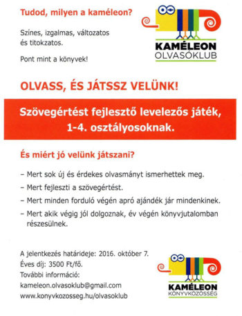 Kaméleon olvasóklub